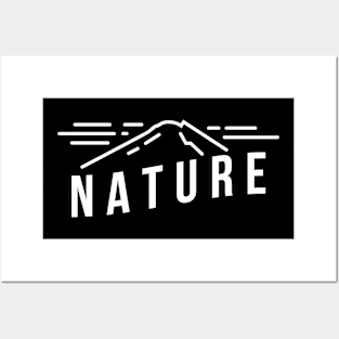 Nature Mountain Lineart Posters and Art